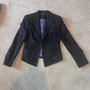 Robert Graham Black and Metallic Rose Gold Blazer - Size 4